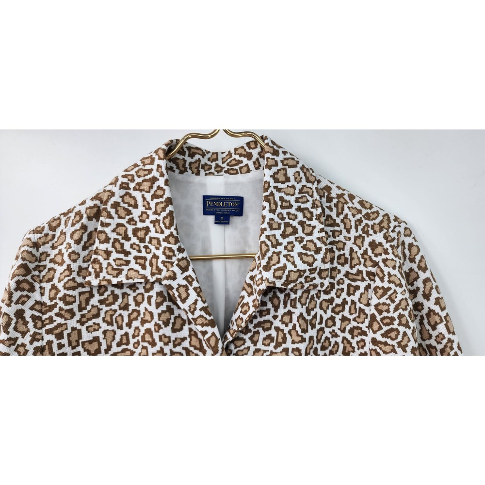 Pendleton Brown and Cream Leopard Print Jacket - Picture 3 of 11